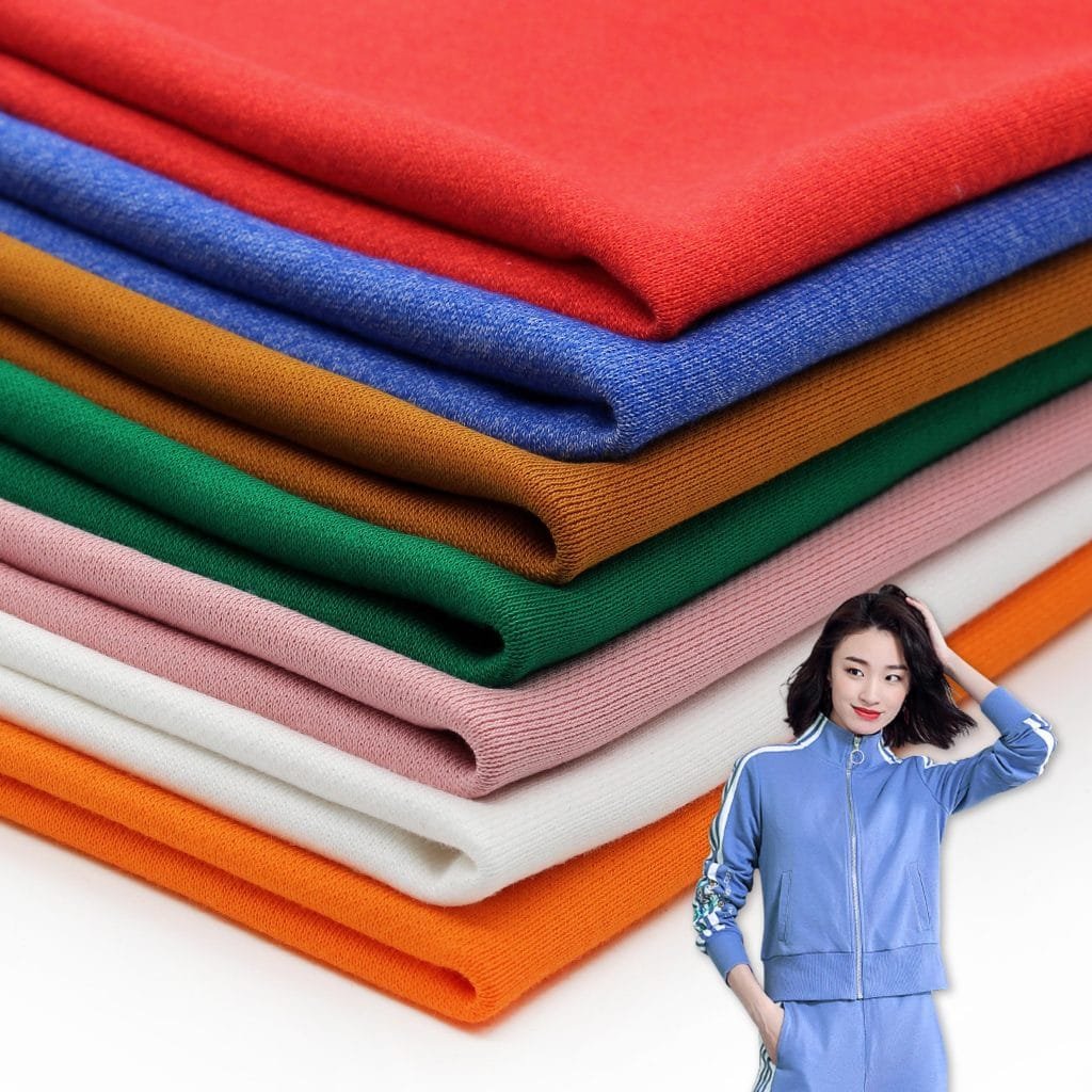 300gsm cotton polyester french terry fabric