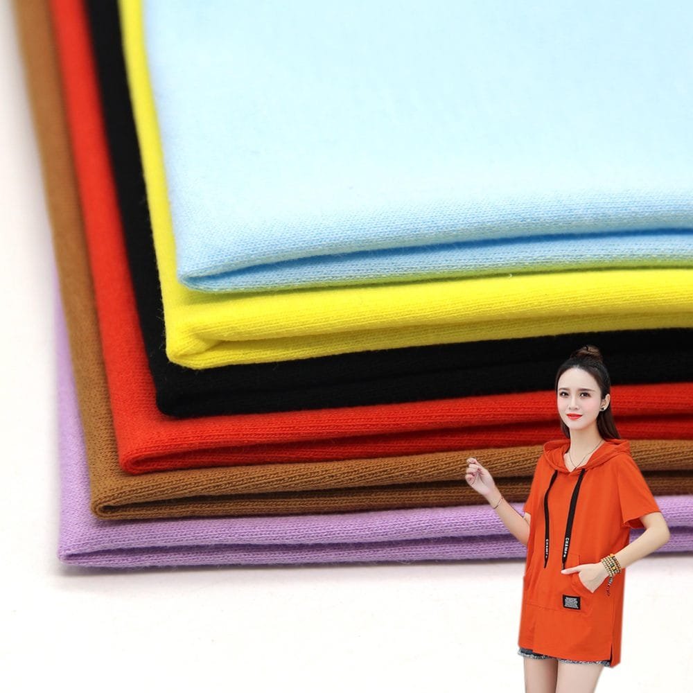 40s cotton spandex french terry fabric