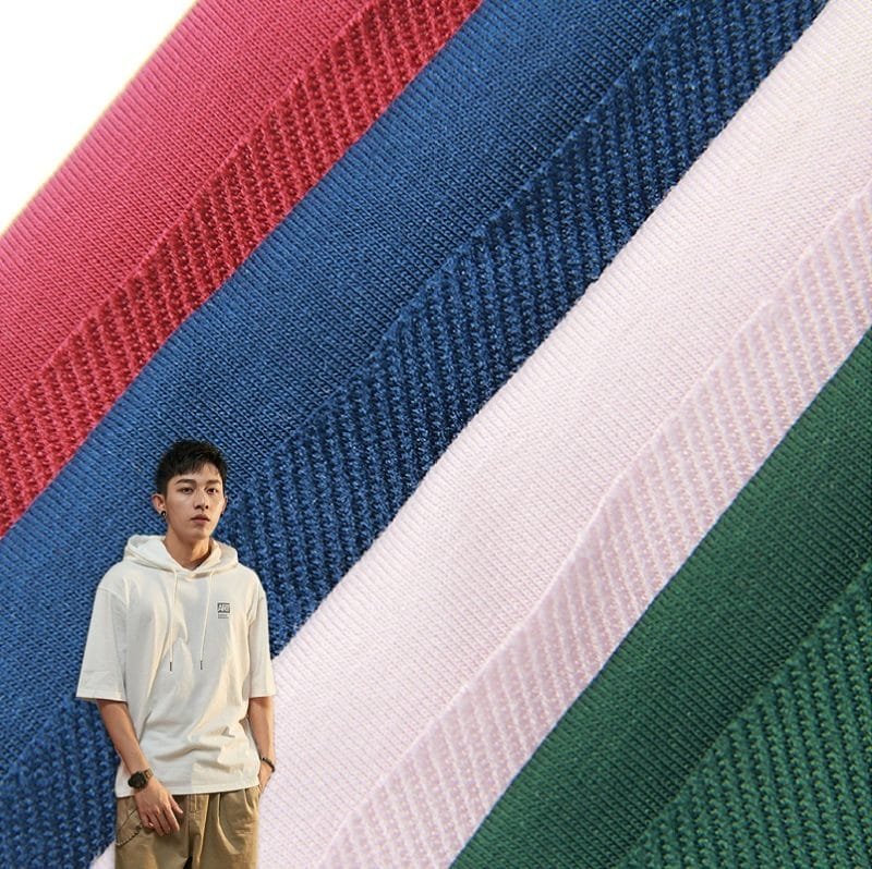 cotton spandex twill french terry fabric stock lot