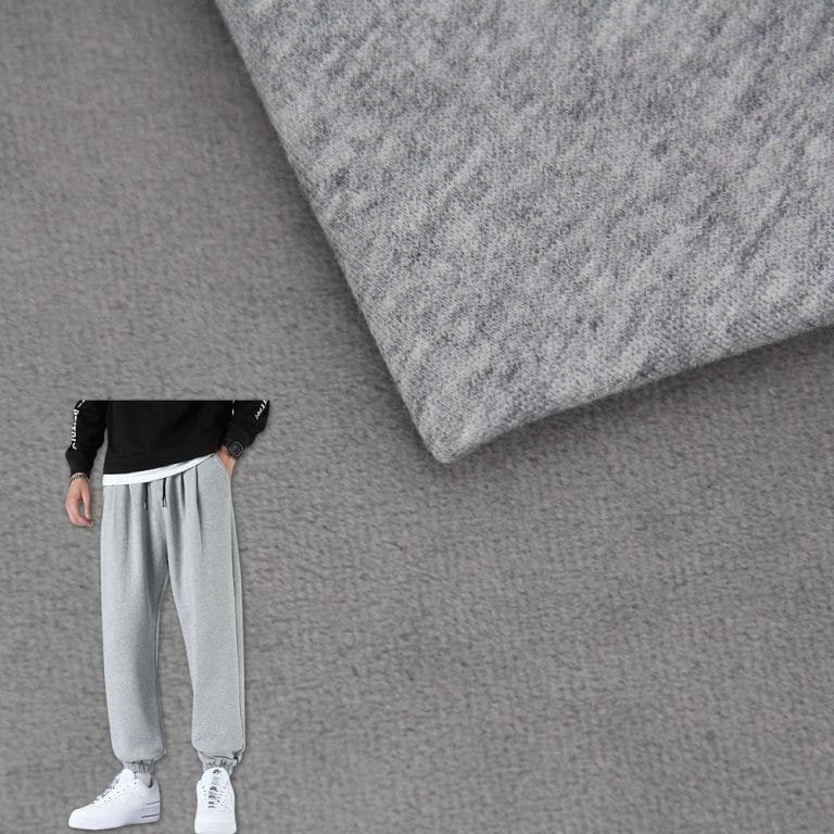 french terry bonded with milk silk fabric