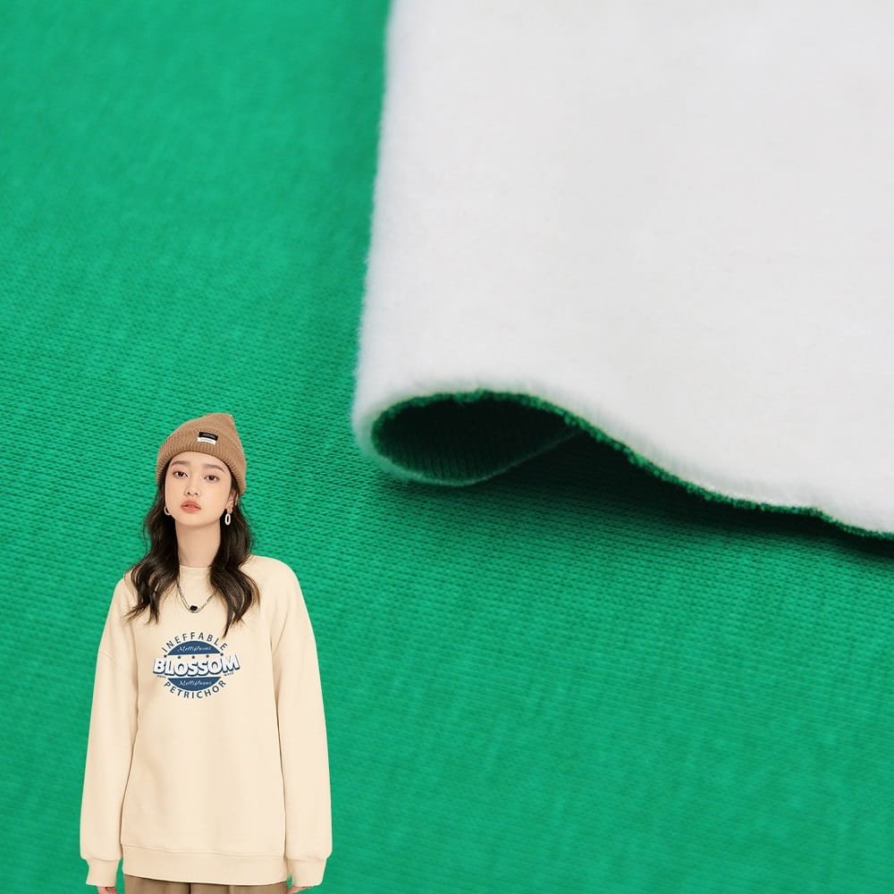 french terry bonded with super soft fleece fabric