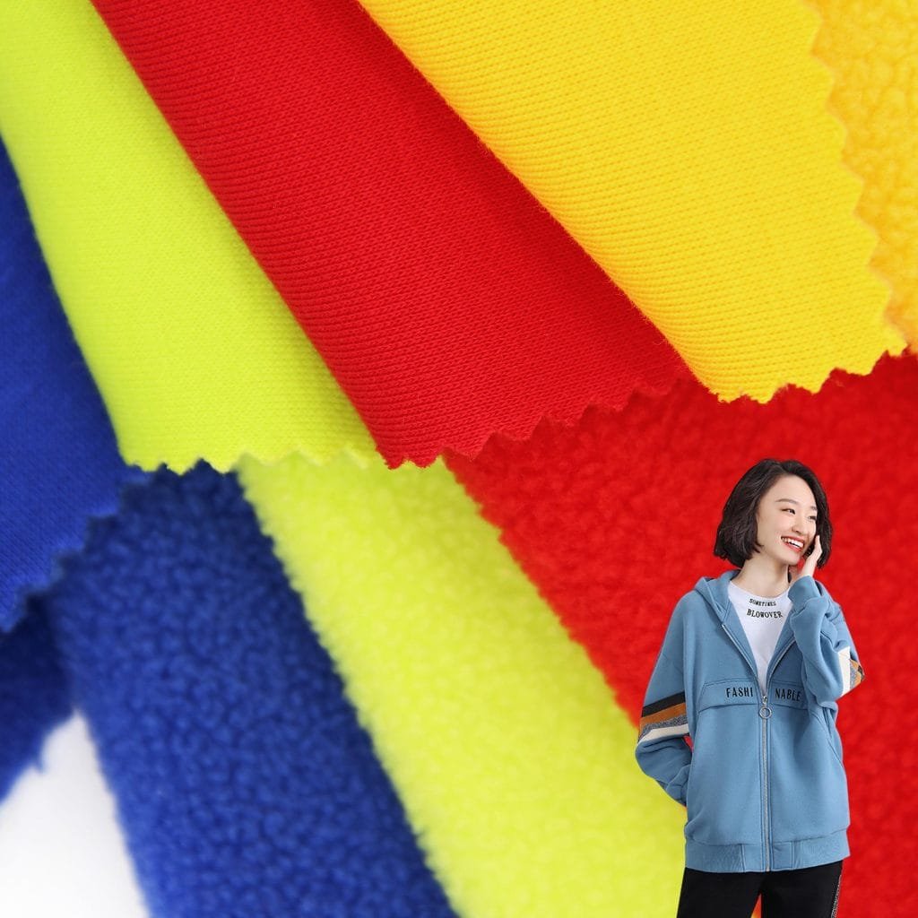 poly cotton fleece french terry fabric