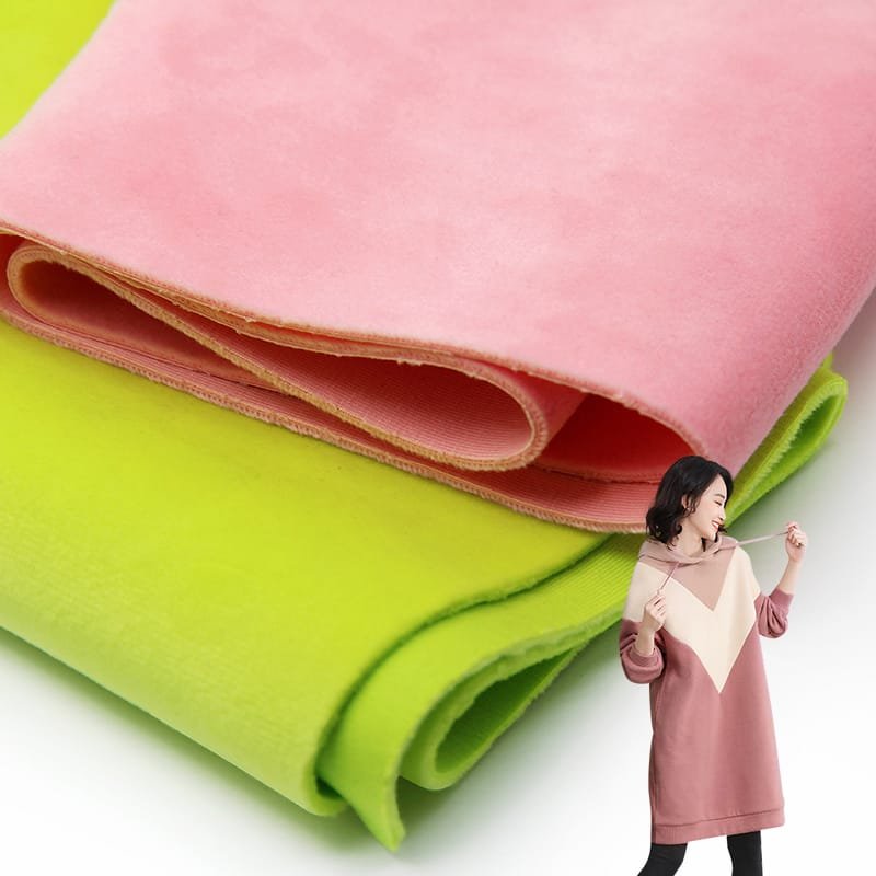 single jersey bonded with super soft fleece fabric