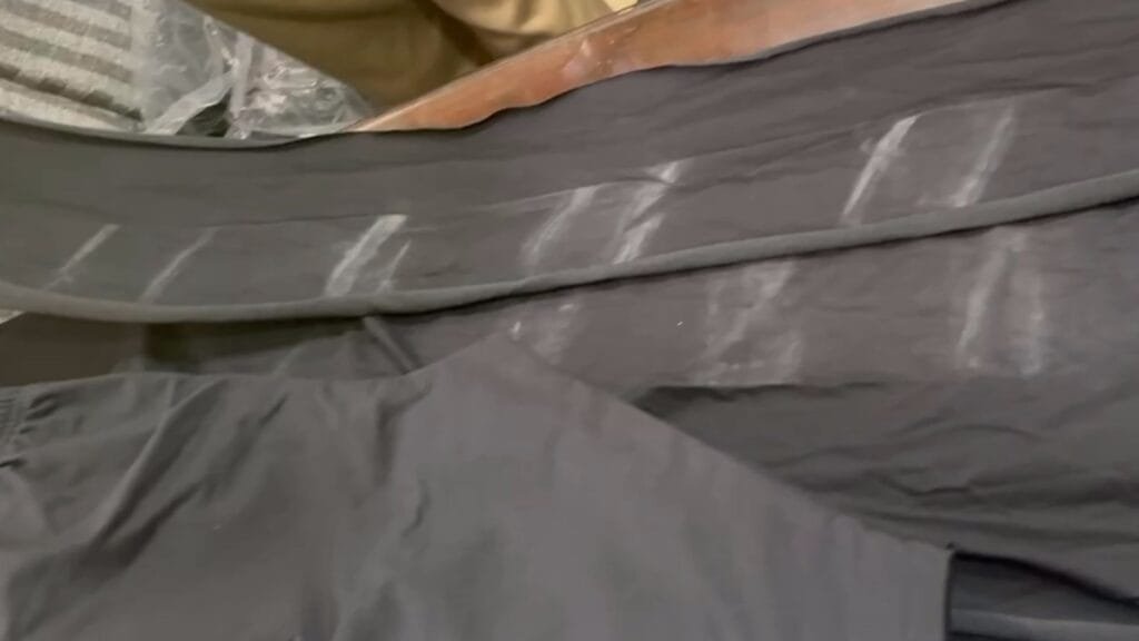 fabric contamination caused by paper tube broken