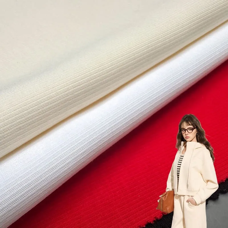 strip textured double knit fabric